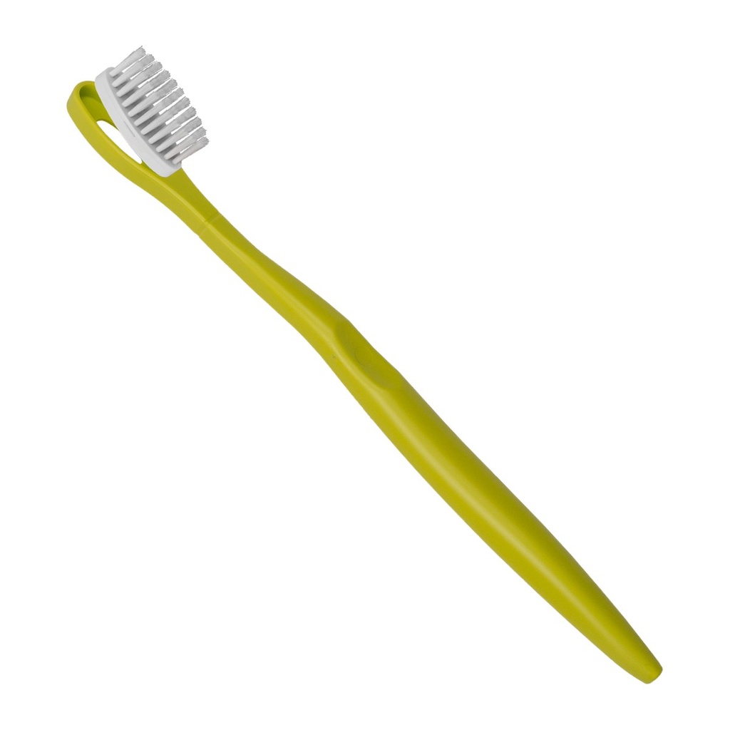 Brosse à dents - ehop - rechargeable - bioplastique - adulte - souple - étui - 12/PCB - Code EAN unitaire : 3760365007577