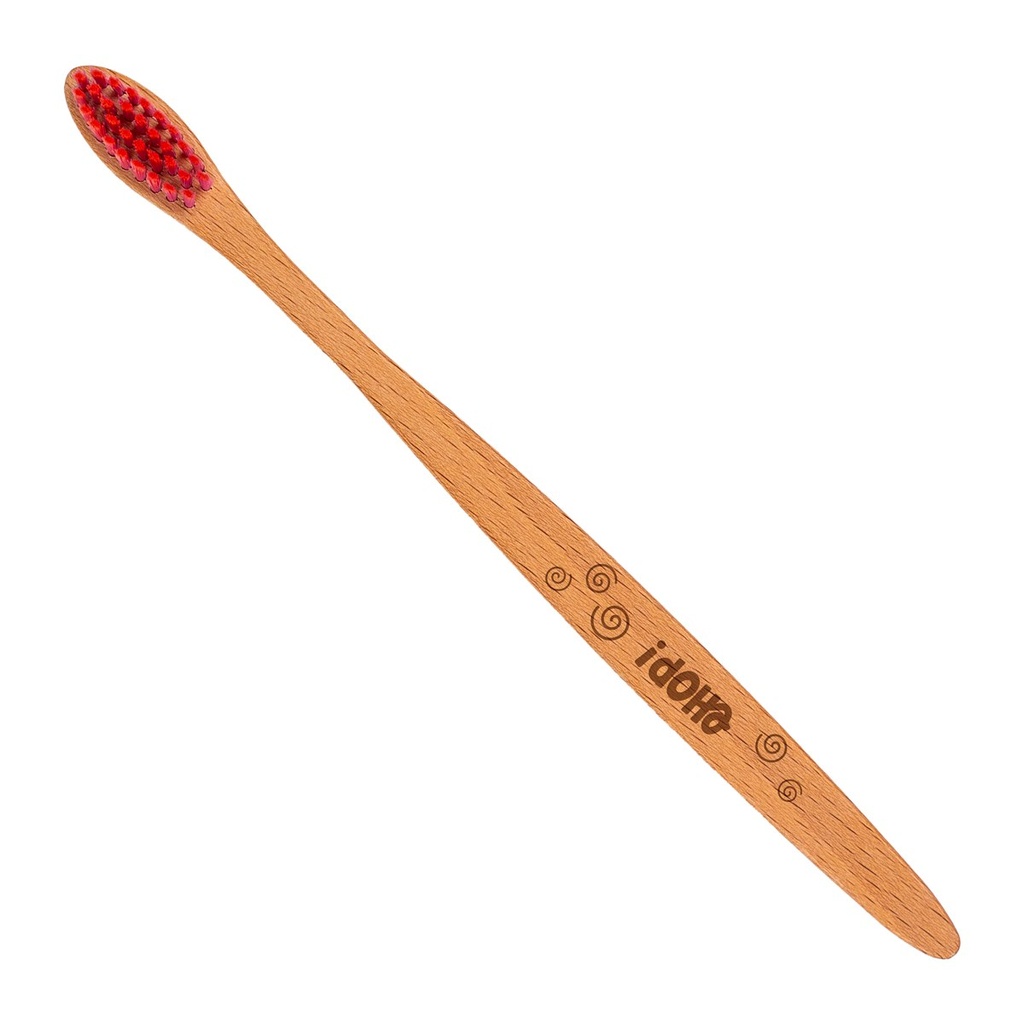 Brosse à dents - ehop - bois - adulte - extra-souple - étui - 12/PCB - Code EAN unitaire : 3760365007553