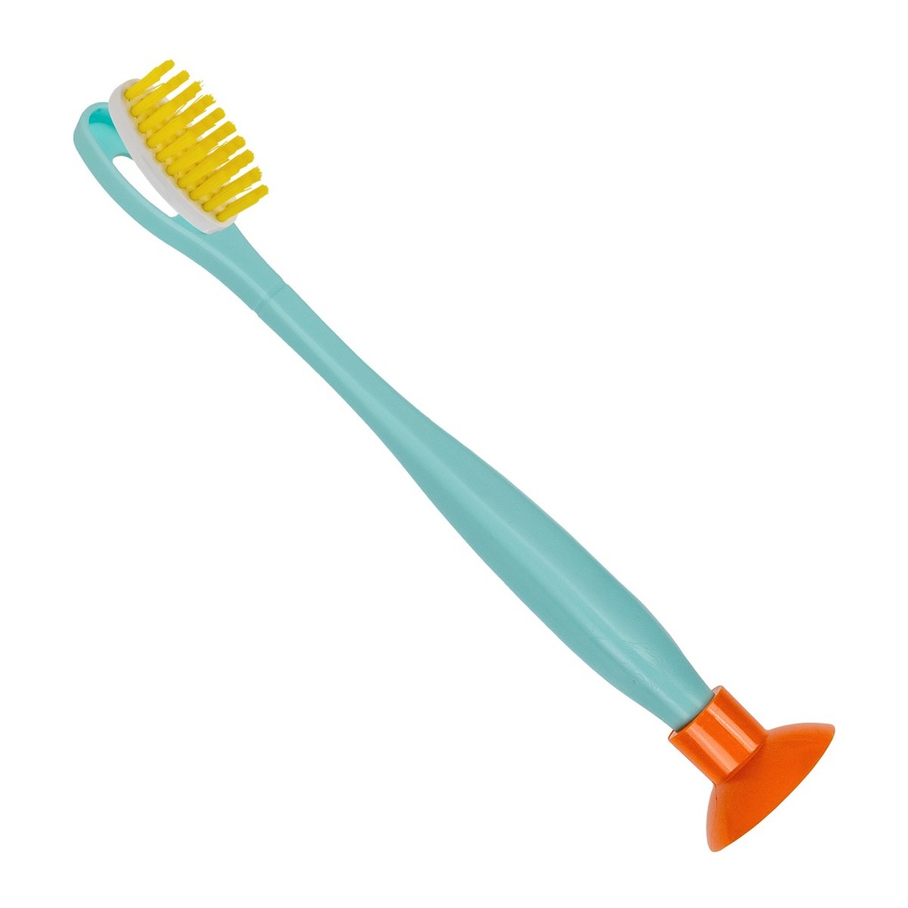 Brosse à dents - ehop - rechargeable - bioplastique - enfant - ventouse - étui - 12/PCB - Code EAN unitaire : 3760365009748