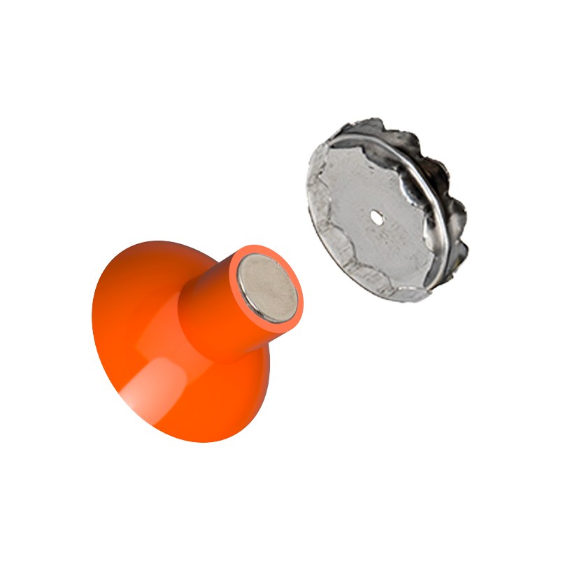 Porte-savon aimanté - ventouse - ehop - orange - 1/étui - 12/PCB - Code EAN unitaire : 3760365009434